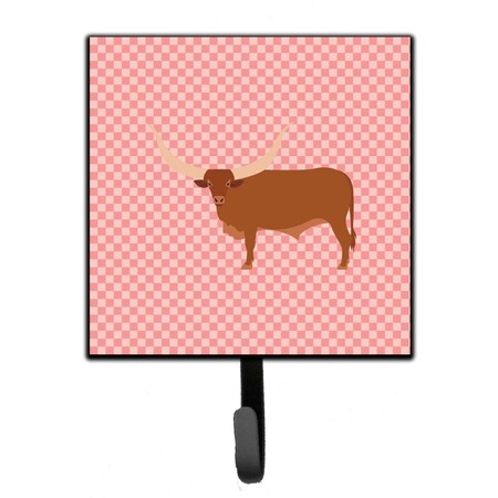 Jensendistributionservices Ankole-Watusu Cow Pink Check Leash or Key Holder MI2087155